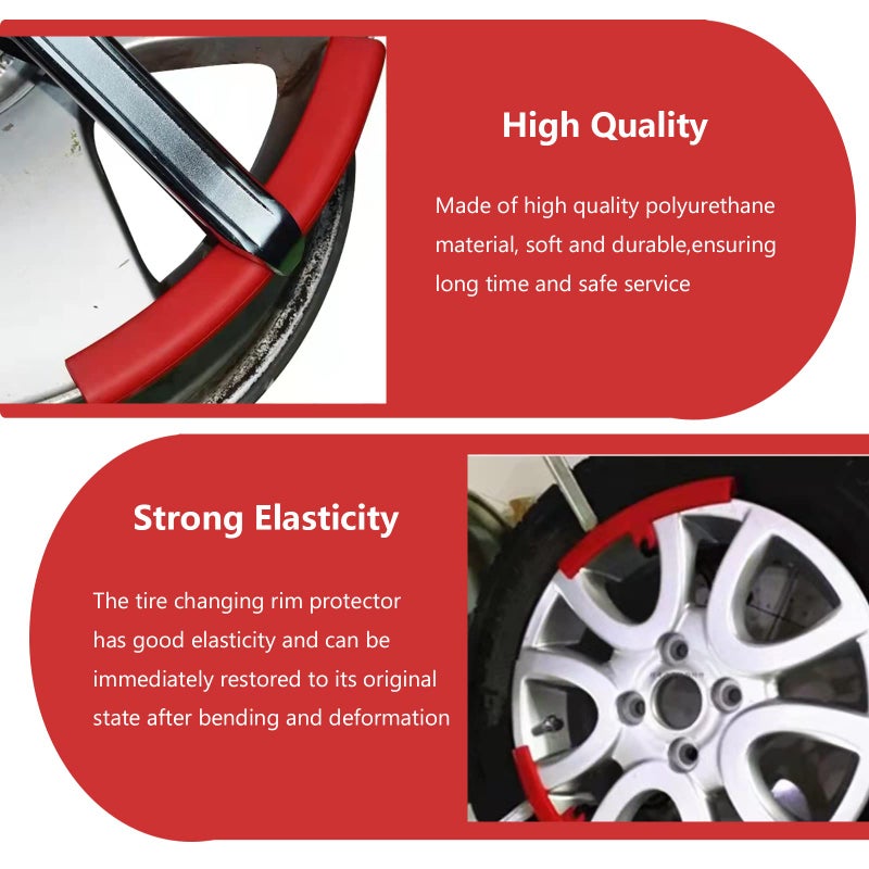 P1TOOLS P1 Tools 5-Piece Wheel Rim Protector Set, Rubber Wheel Changing Rim Edge Savers for a Motorcycle, Car or ATV - Image 4